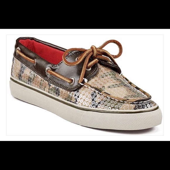 Sperry Shoes - Sperry top sider camouflage sequins